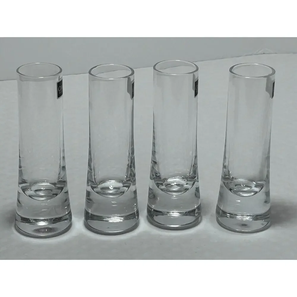 CHEERS MILER ROGASKA CRYSTAL SHOT GLASSES‎ SET OF FOUR